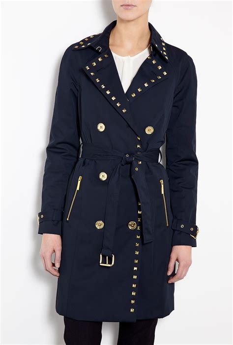 michael kors lace up sleeve trench coat|Michael Kors trench coat women.